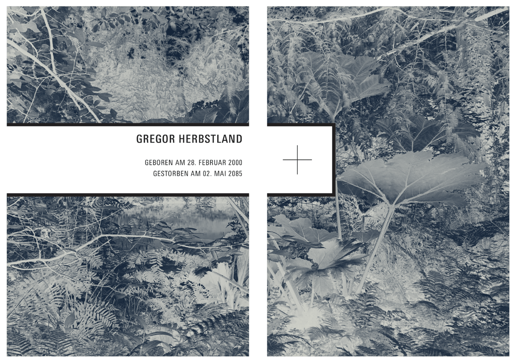 kunstlerisches Zwei-Trauerkarten-Design mit vielseitiger Flora