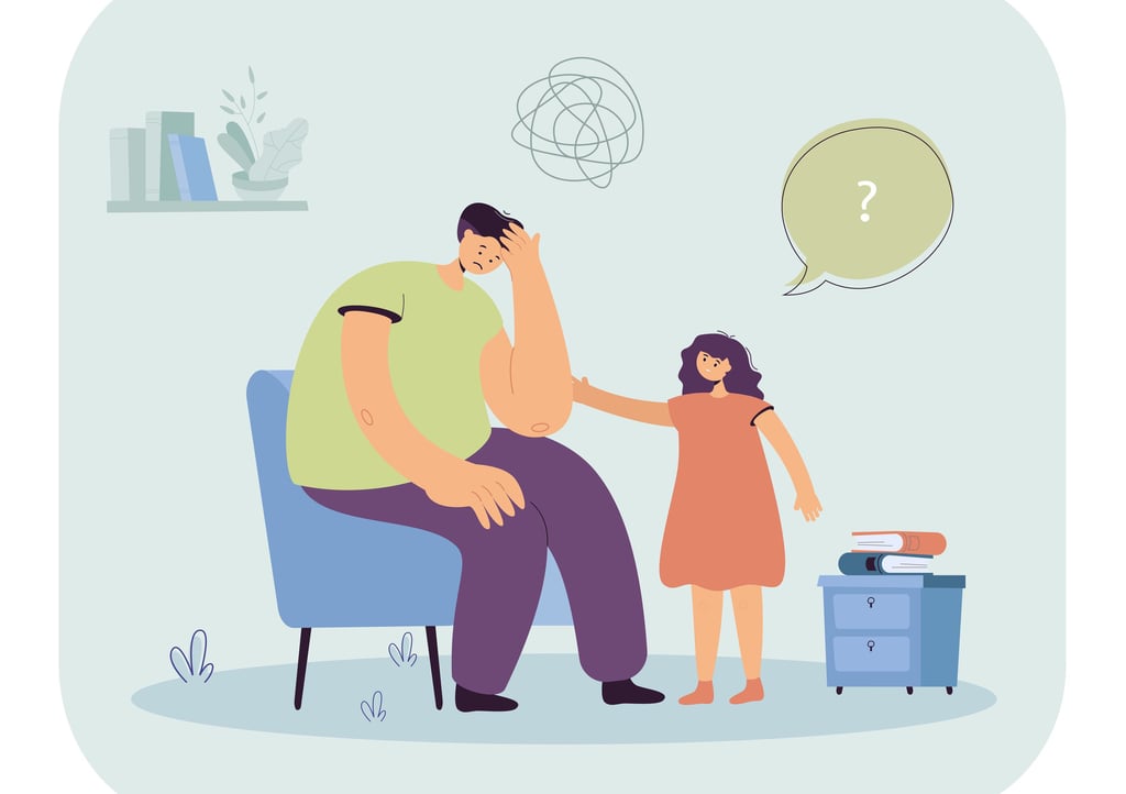 depressed parent and daughter