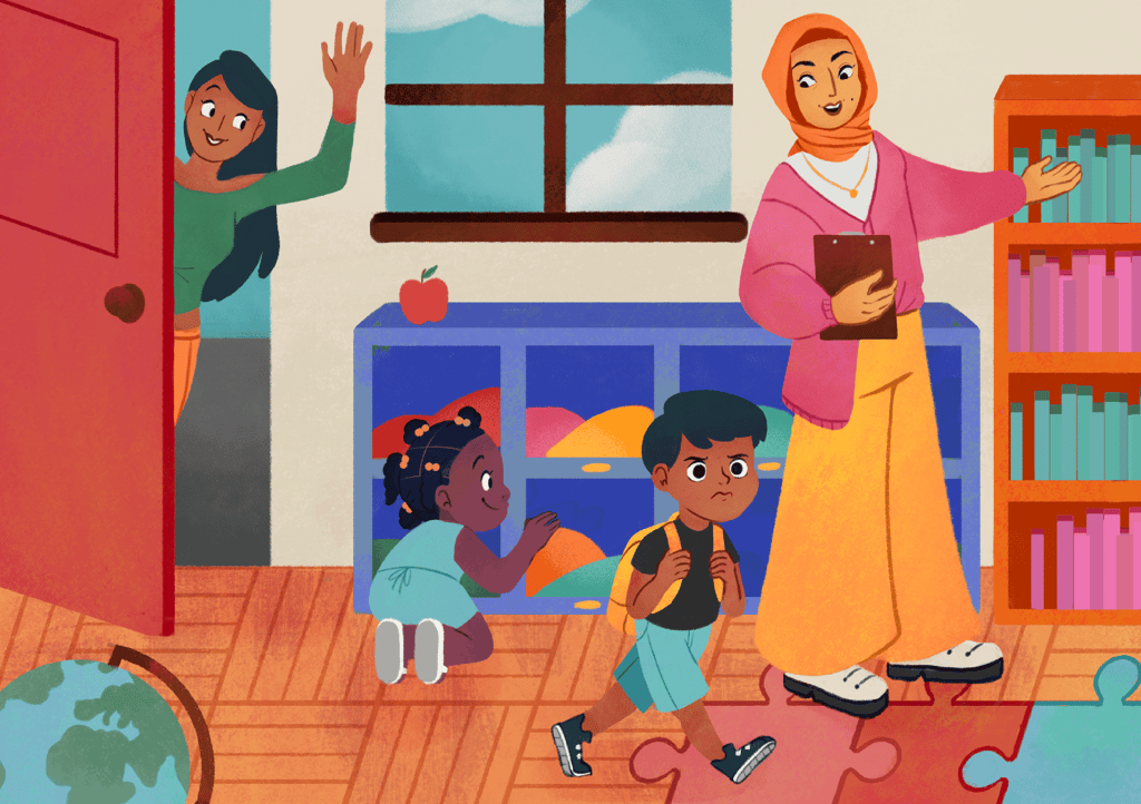back to school cartoon illustration