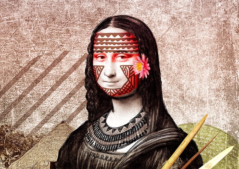 Monalisa Indígena", de Denilson Baniwa, último vencedor do Prêmio PIPA Online. Foto: Divulgação.