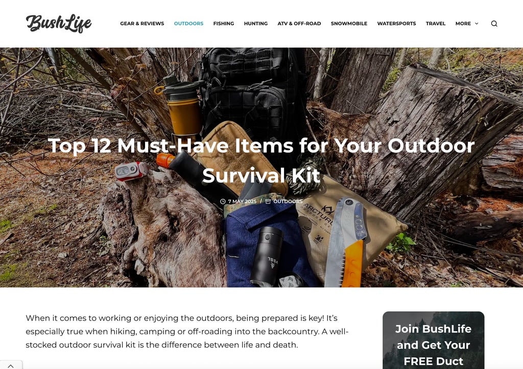 BushLife Website Design