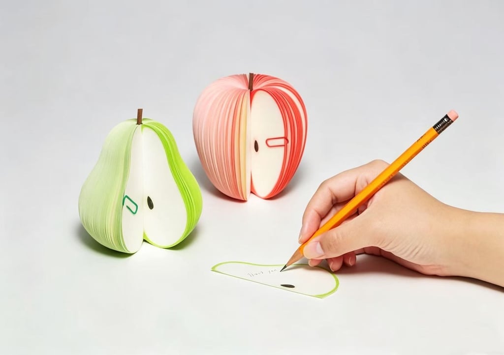 bloc de notas personalizado con motivos frutales