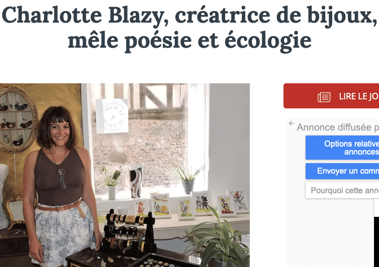 article paru dans l'Yonne républicaine sur Charlie O'Plumes