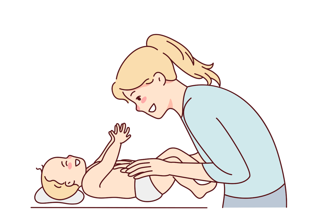 a woman in a diaperfective diaper