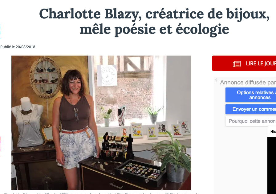 article paru dans l'Yonne républicaine sur Charlie O'Plumes