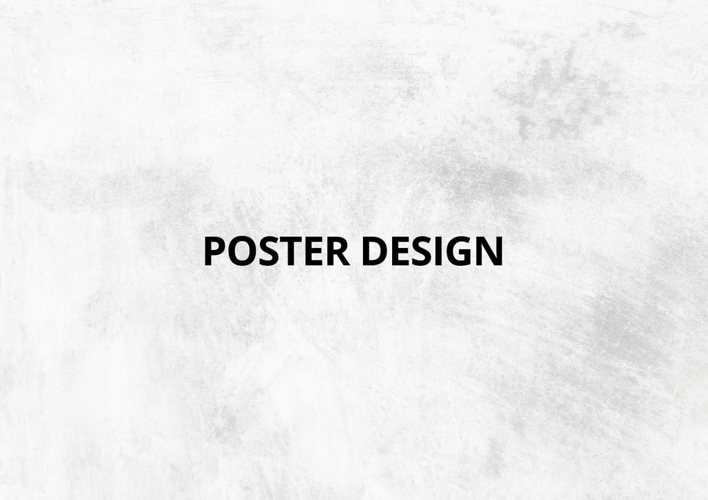 a poster board with the words poster design