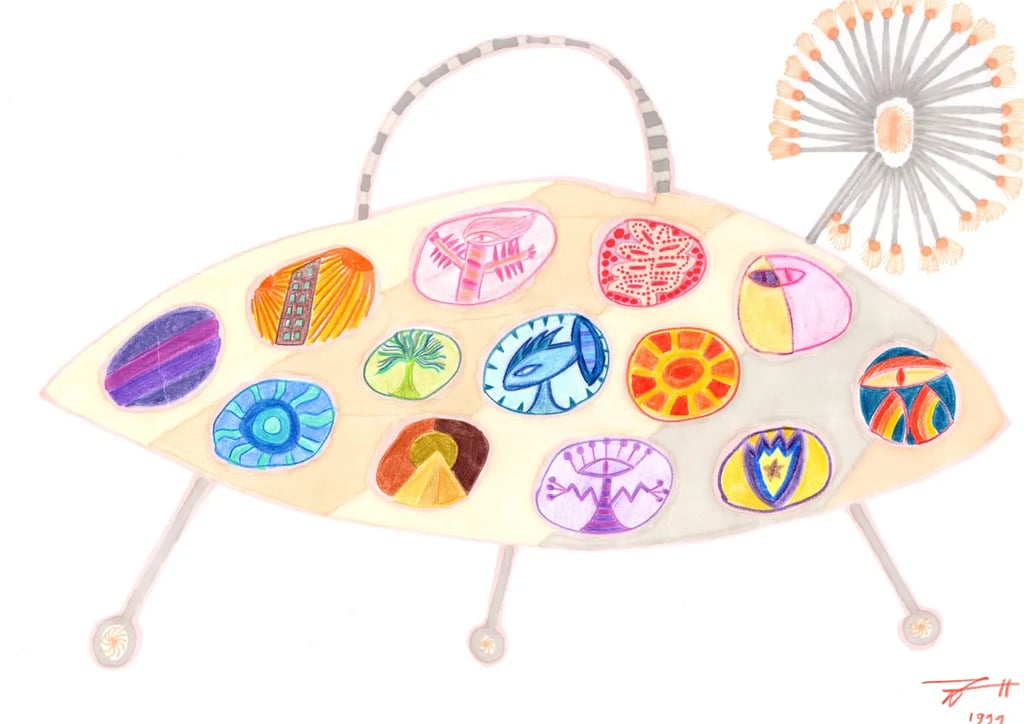 "The Spaceship 1999" Artwork by Elkolor aka Raphael Pathe