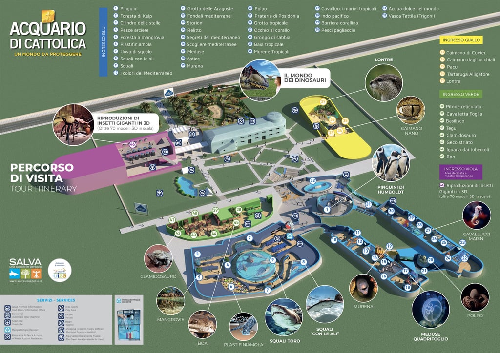 mappa Parco Acquatico Cattolica, cultura, intrattenimento in Romagna