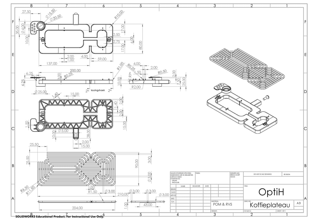 Technische tekening OptiH