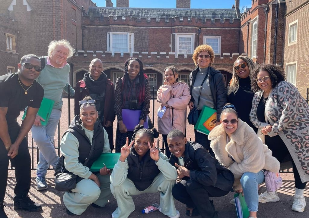 Group outside St James's Palace on the Black Tudors Westminster Walking Tour