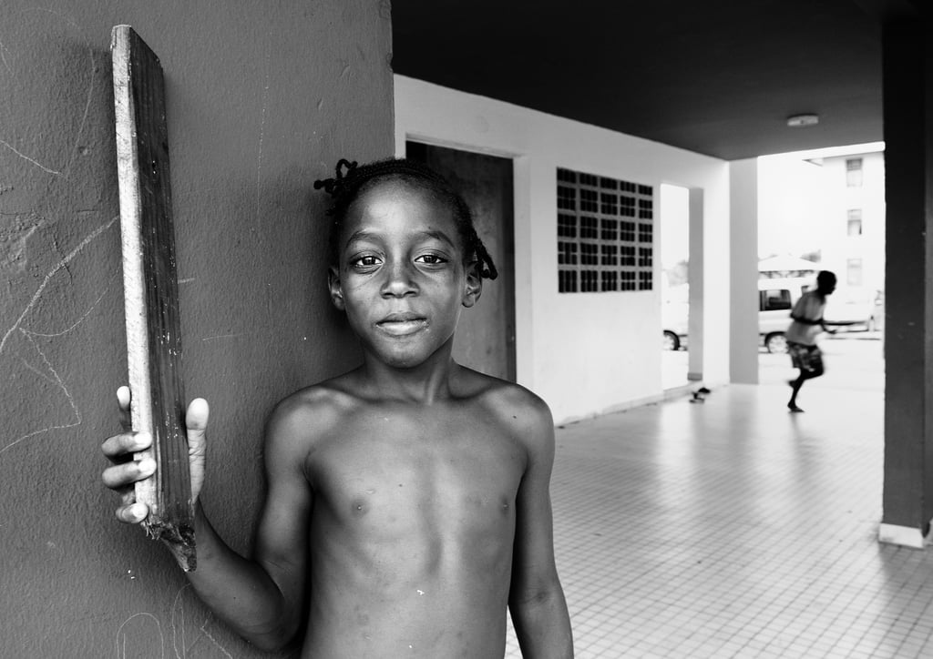 Enfants noirs cité quartier Guyane