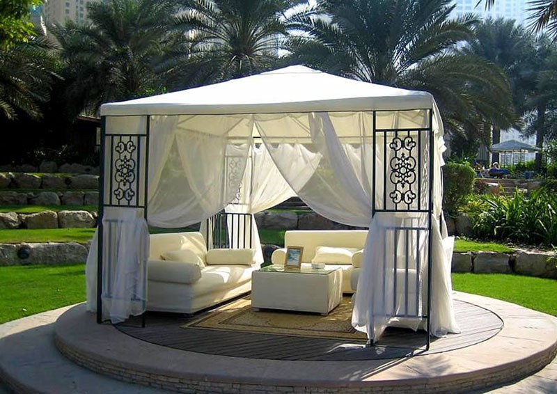 Tonnelle de jardin pavillon arche en métal