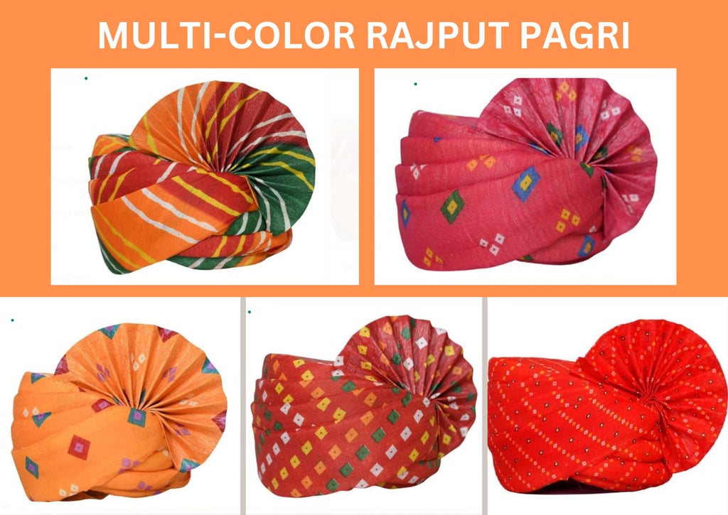 Multi-Color Rajput pagri by geet events