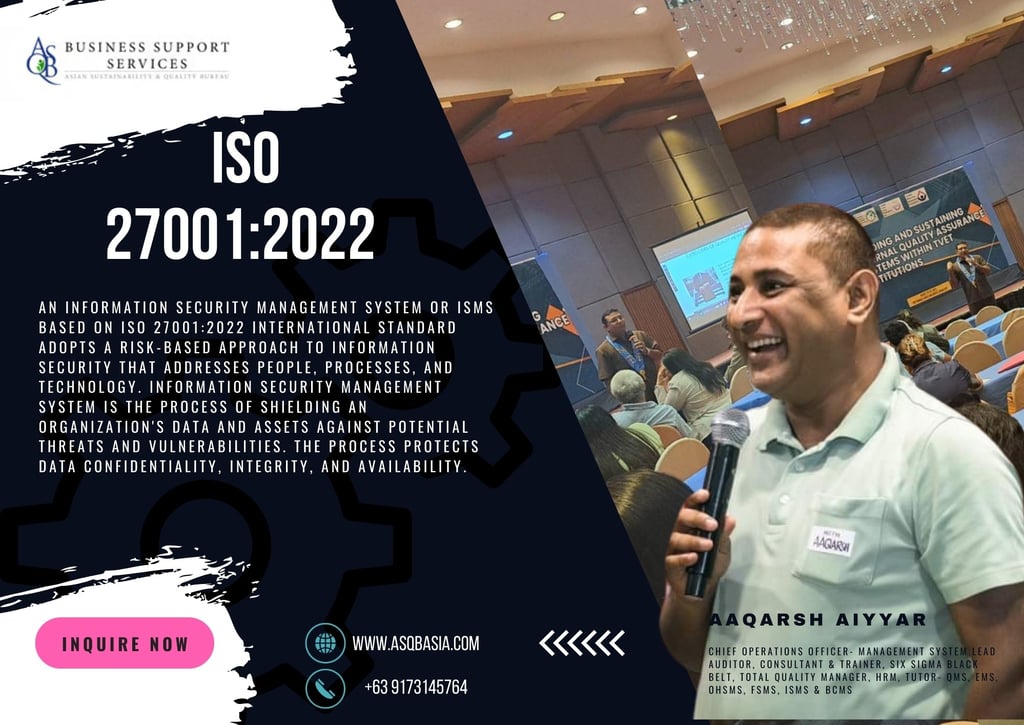 "Training session on ISMS  ISO 27001:2022"