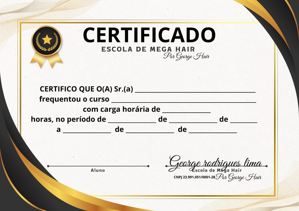 Curso mega hair ponto americano certificado
