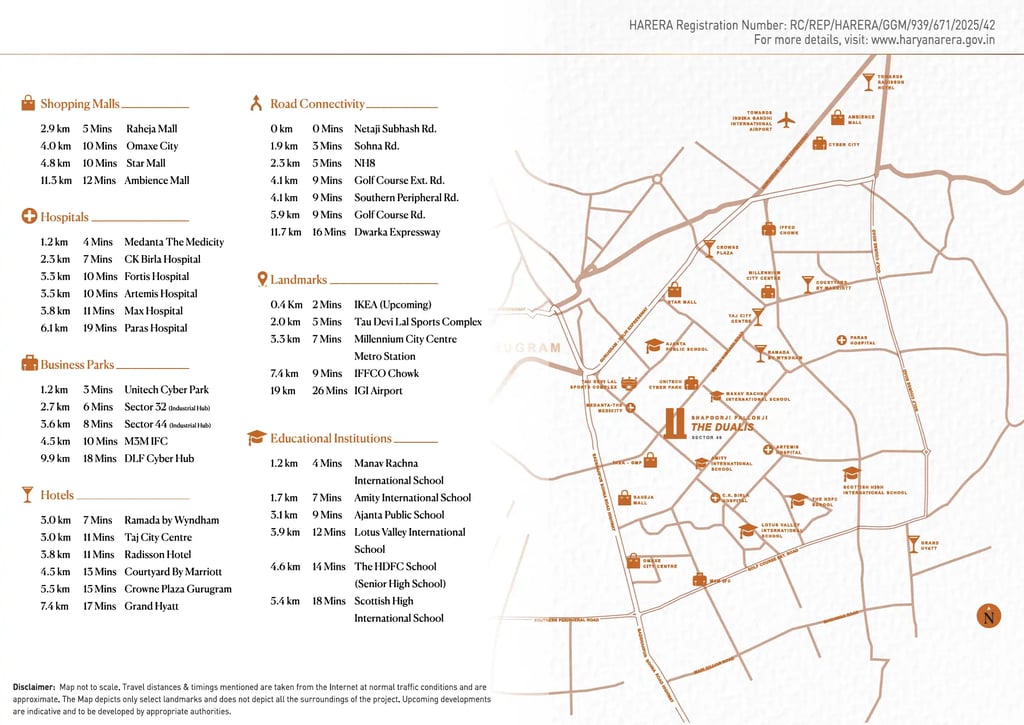 Shapoorji Pallonji The Dualis Location Map