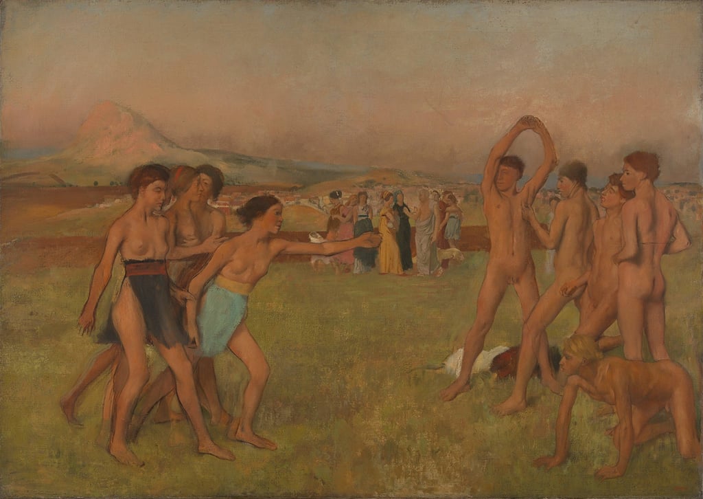 Young Spartans Exercising by Edgar Degas, 1960