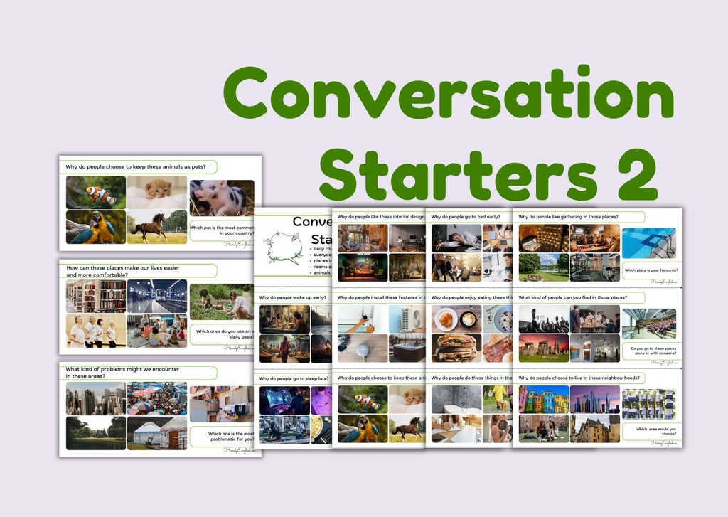 ESL EFL Warm-up activity Conversation Starters Speaking and Vocabulary