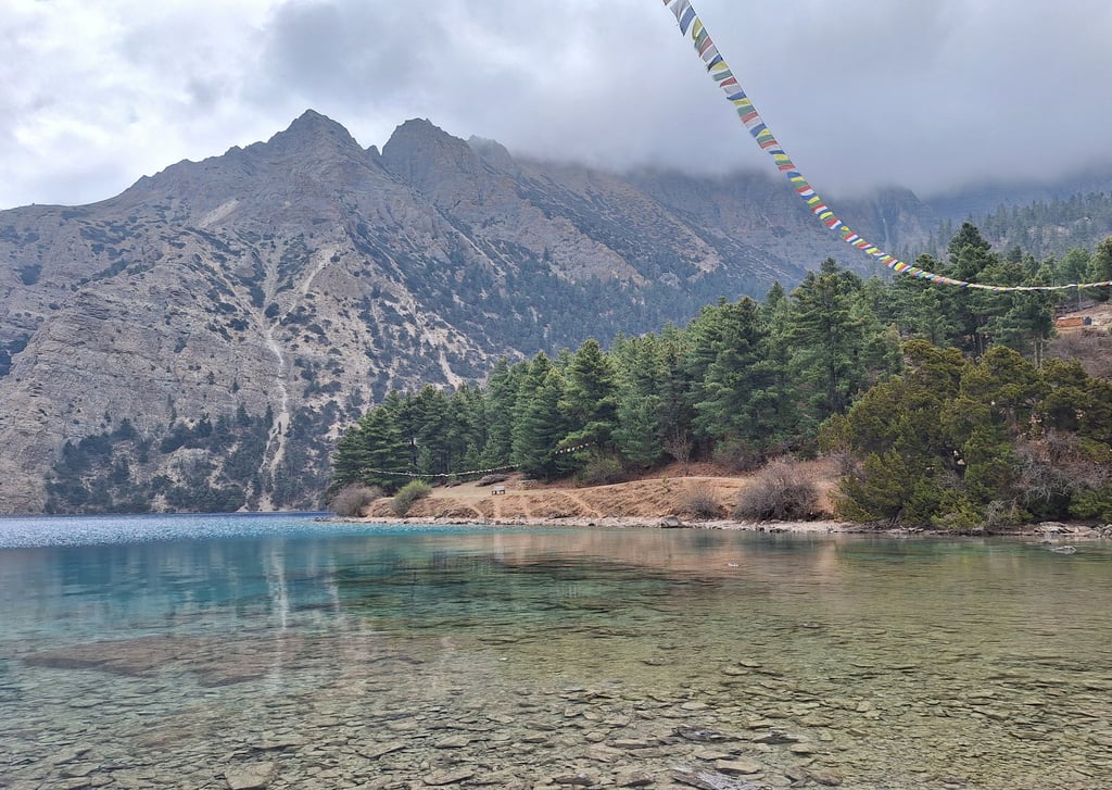 Phoksundo lake in the evening