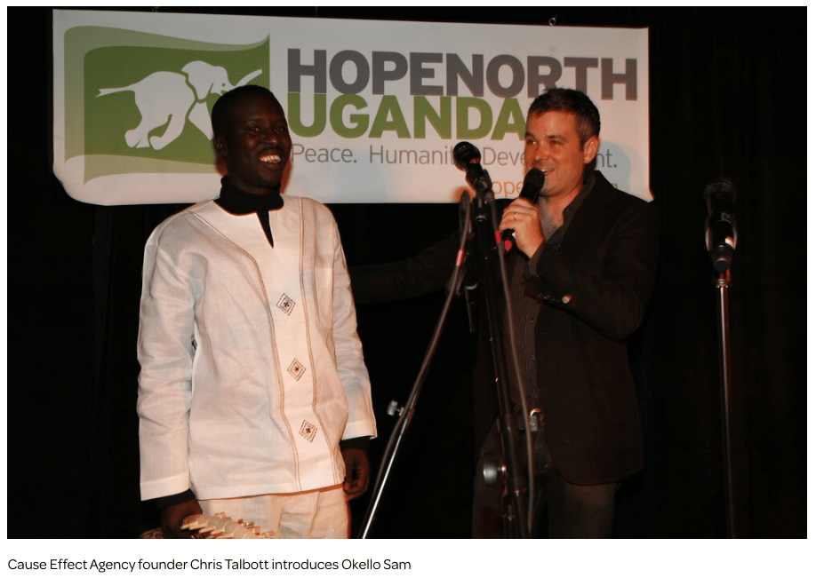 Cause Effect Agency founder Chris Talbott introduces Okello Sam