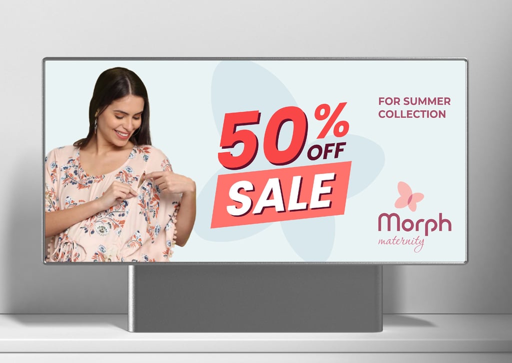 Pregnancy care brand identity promo poster design