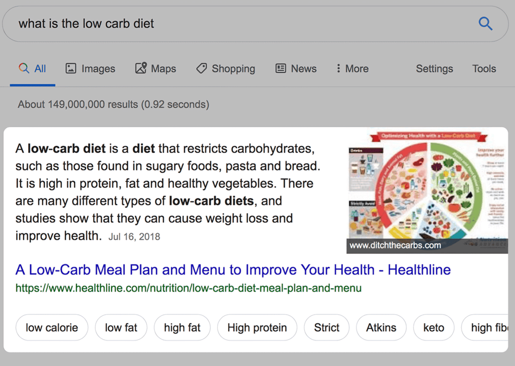 snippet box zero-click search