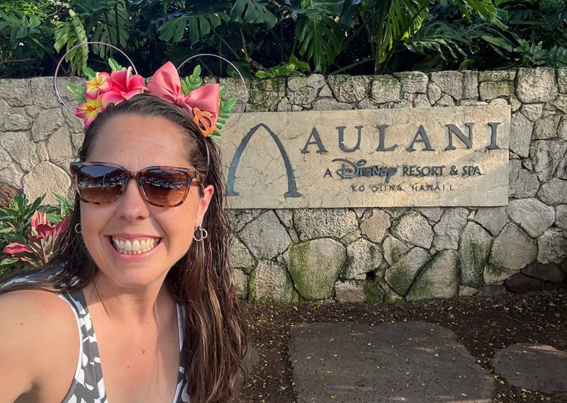 Jennifer Beck pictured at Aulani, A Disney Resort & Spa.
