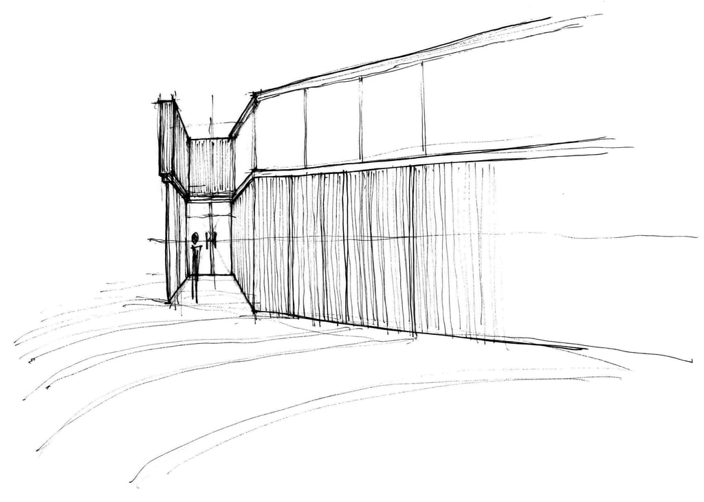 an architectural sketch
