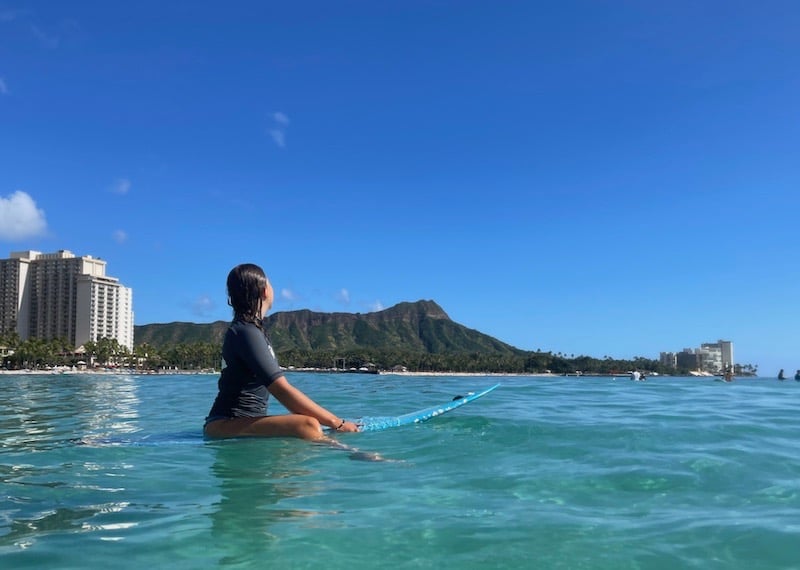 Waikiki Beach Hawai'i O'ahu Diamond Head Surfen