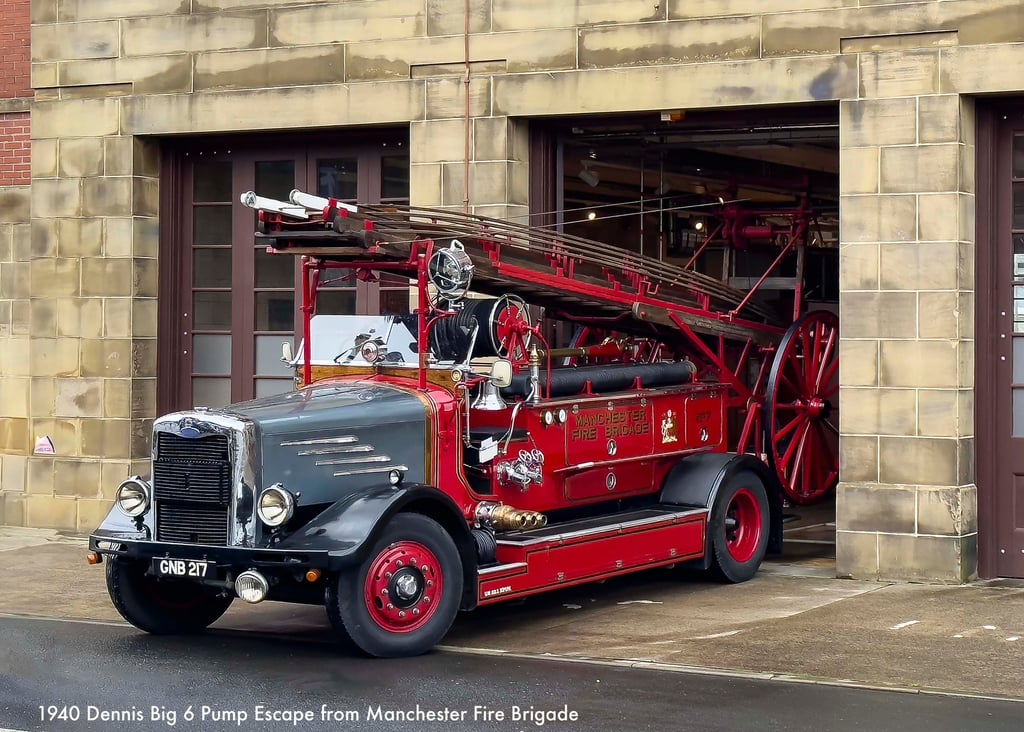 Dennis 1940 Big 6 Pump Escape Rochdale Fire Museum