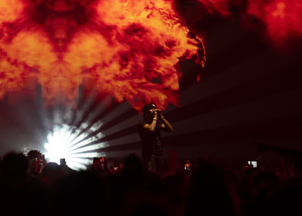 Le rappeur Gazo lors du festival ravepark 2024 à Rennes