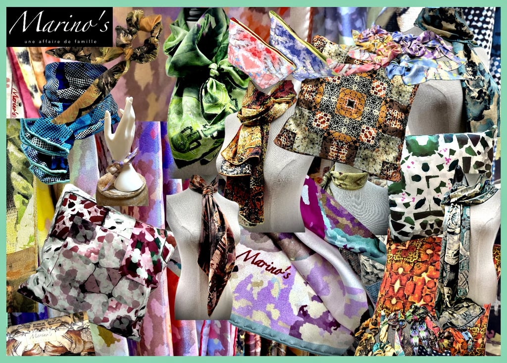 Marino's - une affaire de famille - Accessoires mode - collections foulard soie - artisanat - art