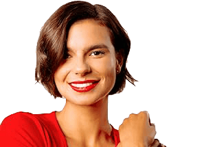 femme en rouge