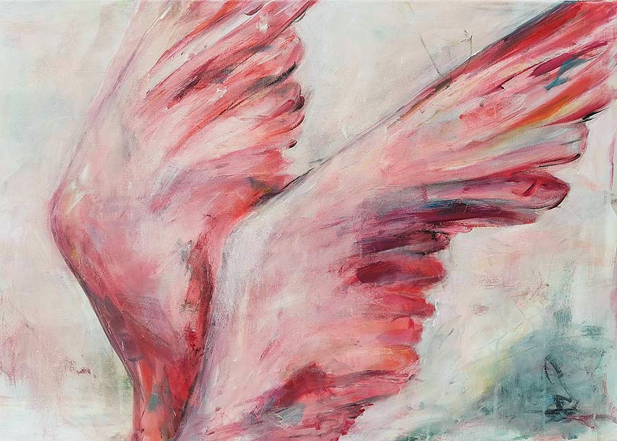 Abstract wings painting  – Kasia Slusarczyk Art