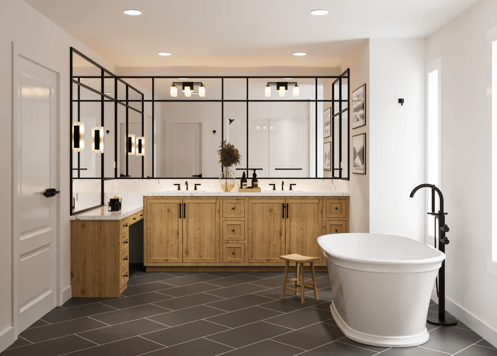 Modern master bathroom design