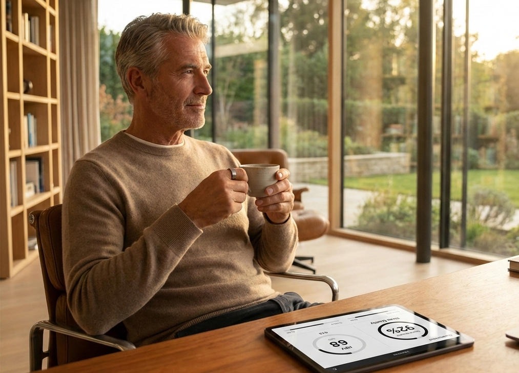 Man wearing a smart ring