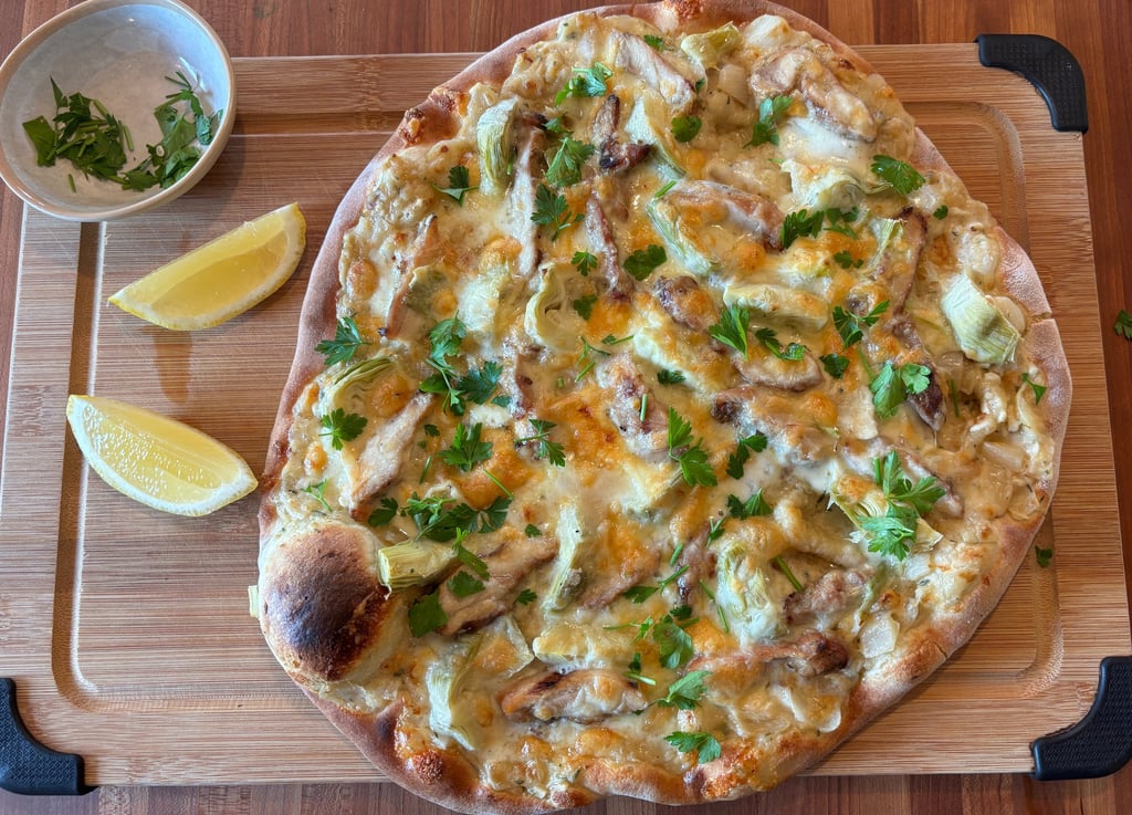 chicken artichoke pizza