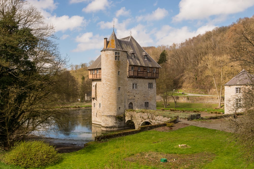Crupet castle, a tiny medieval castle near Namur, Belgium