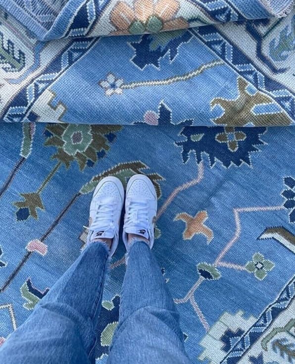 blue oushak rug