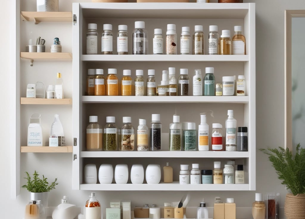 Medicine cabinet with day-by-day outbreak timeline