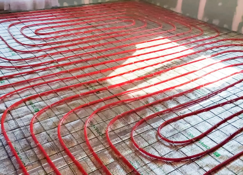 instalacja ogrzewania podłogowego