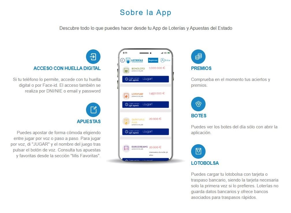 app loterías y apuestas del estado