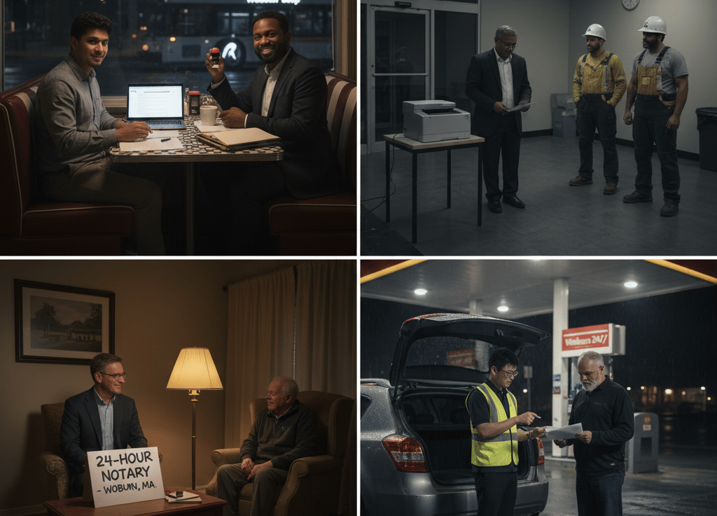 24 hour notary in Woburn MA