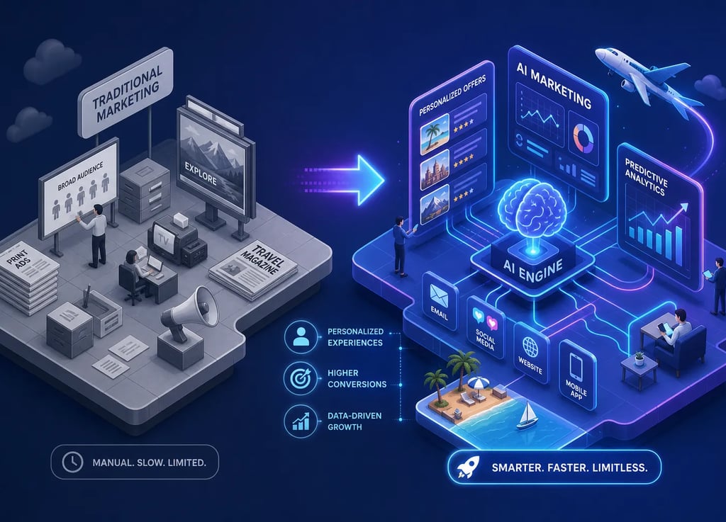 why travel brands are switching from traditional to ai marketing