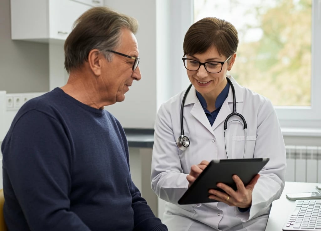 a doctor and a patient in a hospital