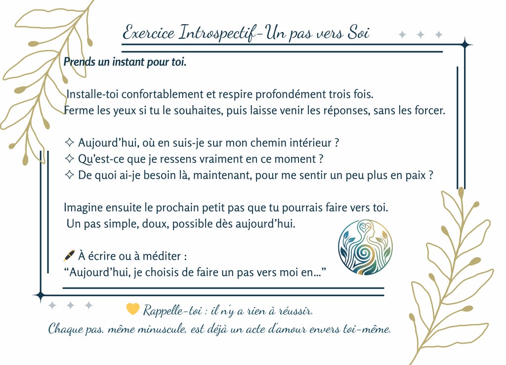 exercice introspectif vers soi