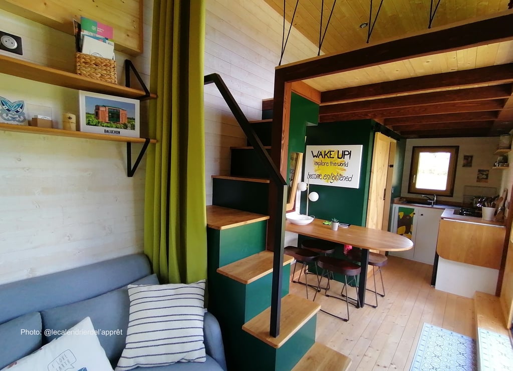 Tiny house interieur salon La Tiny Kiwi  
