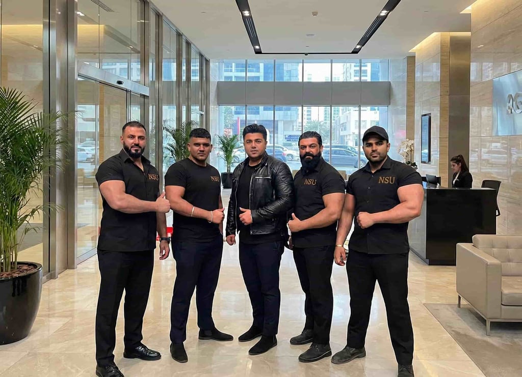 Trained NSU India bouncers providing VIP entry control and professional crowd management for event.