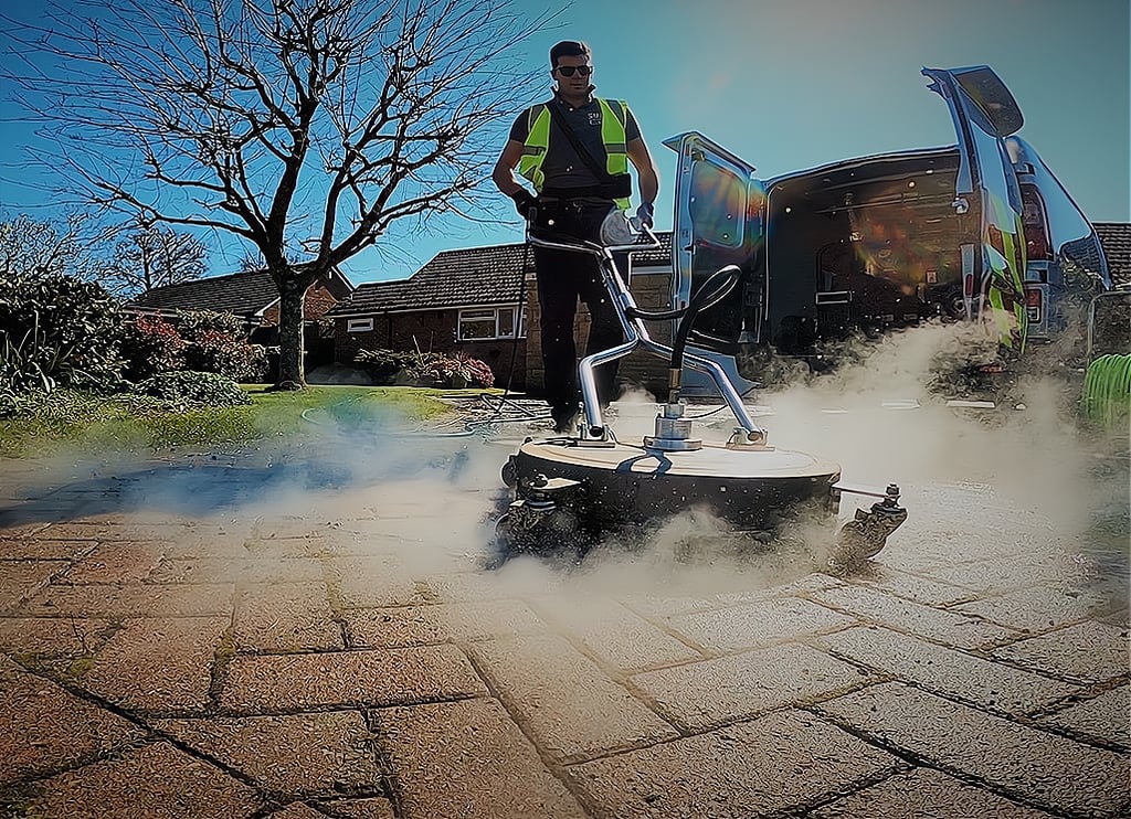 pressure washing surface cleaner from C Thru window Cleaners