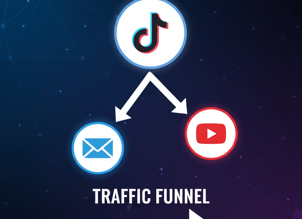 tiktok, youtube and email funnel